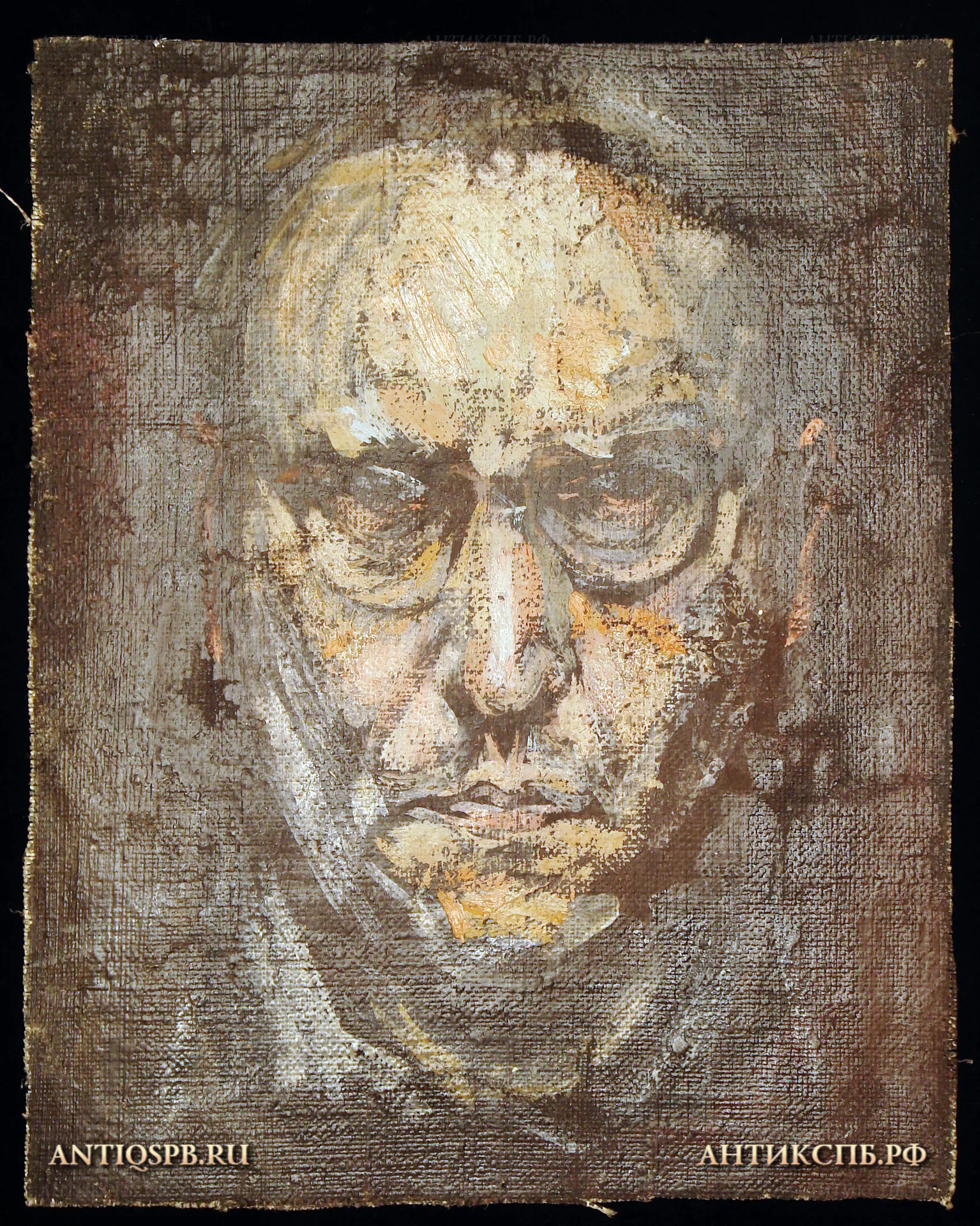 Картина "Автопортрет". Холст, масло. Автор: Поляков Александр Иванович (1921-1998). Вт. пол. ХХ века. СССР. №6П